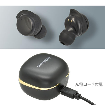 完全ワイヤレスホン（Bluetooth/USB-C給電/防塵防水IP54/マイク内蔵/連続使用6時間/ブラック）_03-2888_HP-W430N-K_OHM（オーム電機）