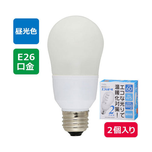 EFA15ED/12NX2P ｴｺなﾎﾞｰﾙ 60W相当/12W 昼光色 E26 2個入り