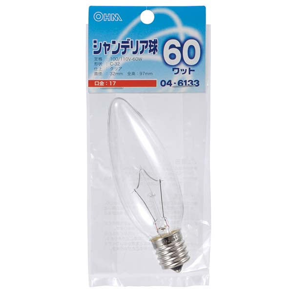 LB-C2760-C ｼｬﾝﾃﾞﾘｱ球(60W/ｸﾘｱ/C-32/E17)