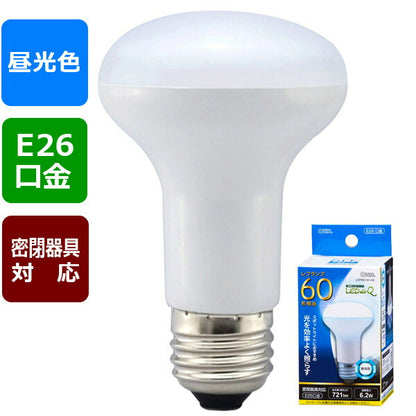 ＬＥＤ電球 レフランプ形（60形相当/721lm/昼光色/E26/配光角150°/密閉形器具対応）