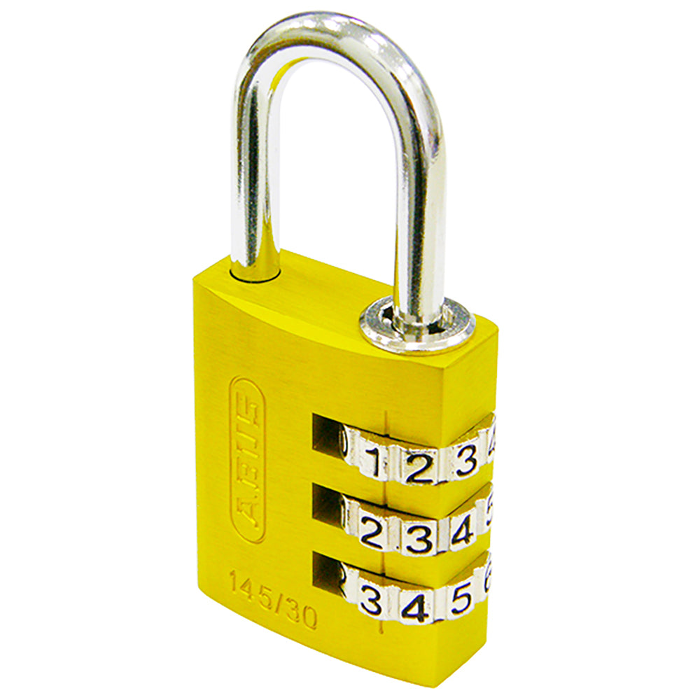 145 コンビネーション パドロック 145/30 YELLOW (イエロー：黄)_ABUS （アバス）