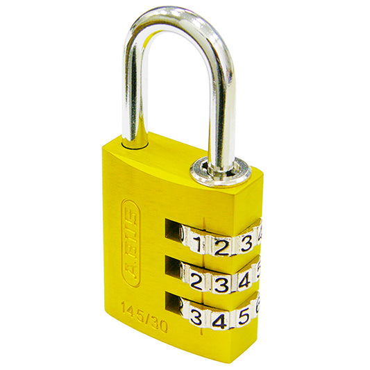 145 コンビネーション パドロック 145/30 YELLOW (イエロー：黄)_ABUS （アバス）