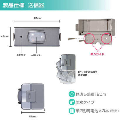 EWS-P33_1948700_ワイヤレスチャイムセンサー送信機 増設用