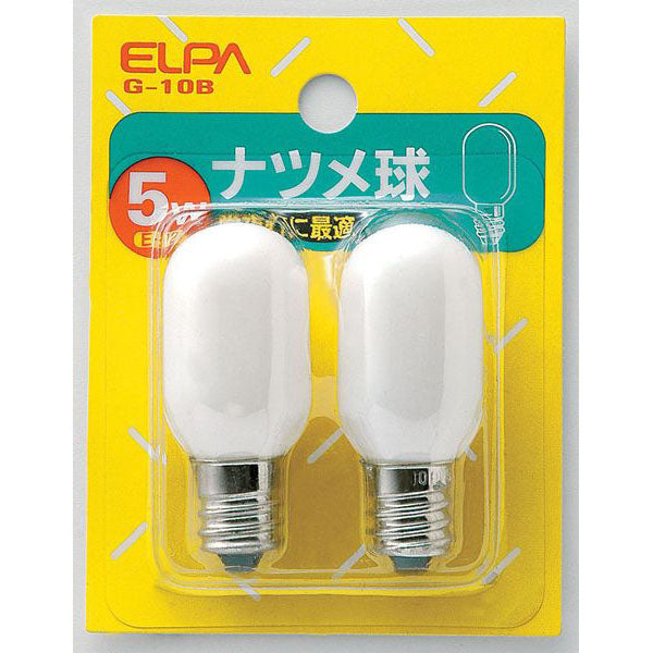 ナツメ球  5W E12 ホワイト 2個入 G-10B