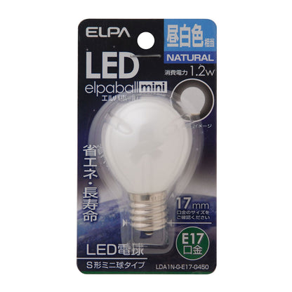 LDA1N-G-E17-G450_1690600_LED装飾電球 S形ミニ球タイプ E17 昼白色相当_ELPA（エルパ・朝日電器）