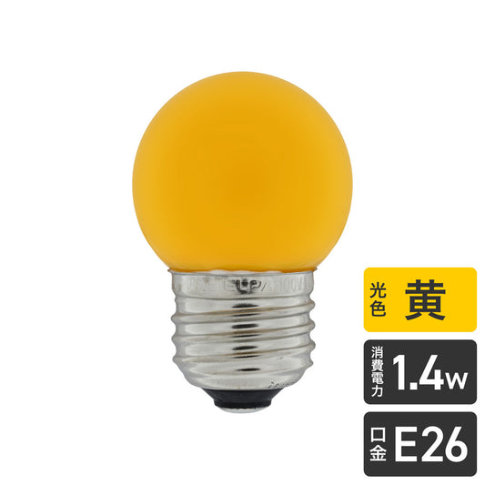 LDG1Y-G-G253_1687800_LED装飾電球 ミニボールG40形 E26 黄色_ELPA（エルパ・朝日電器）