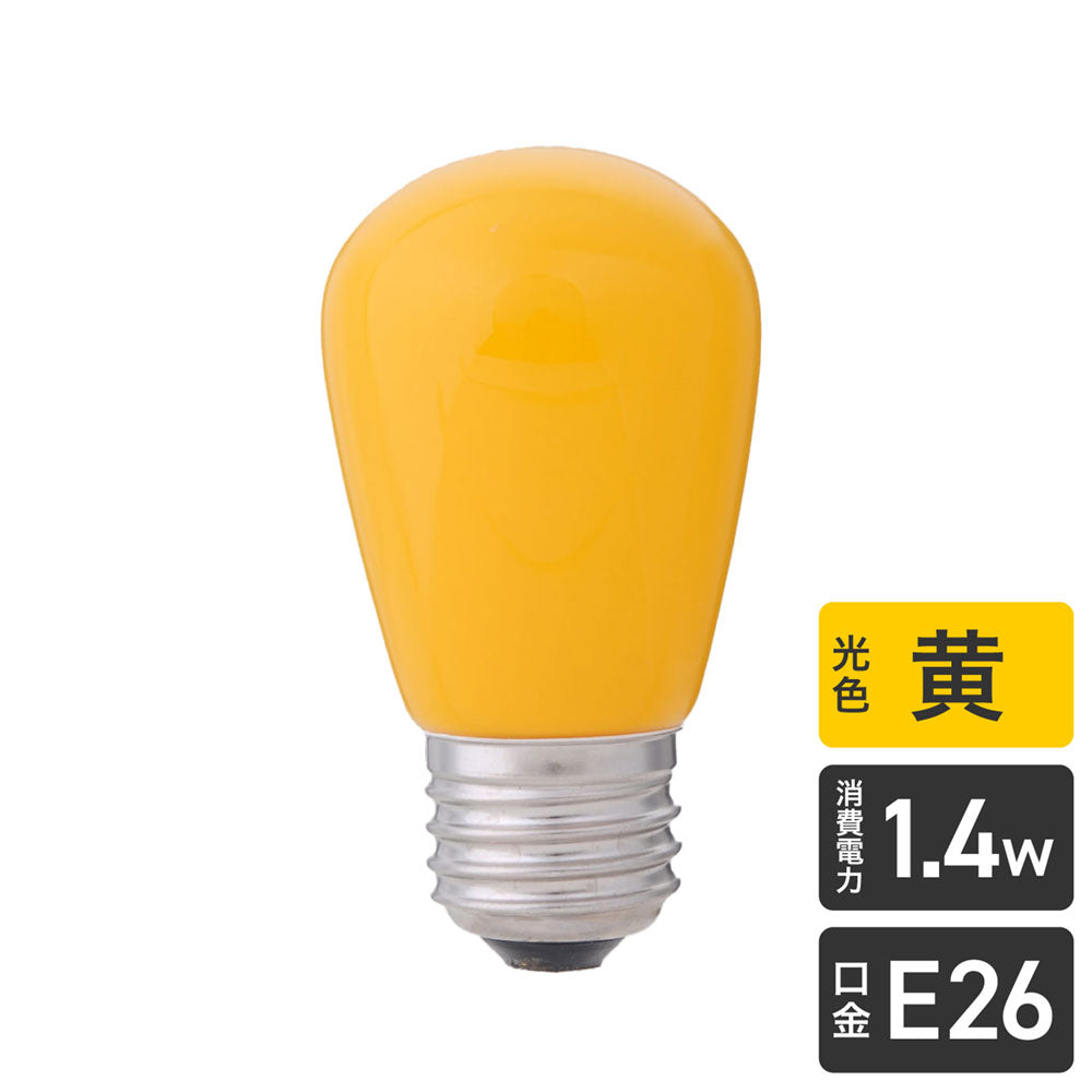 LDS1Y-G-G903_1689200_LED装飾電球 サイン球 E26 黄色_ELPA（エルパ・朝日電器）