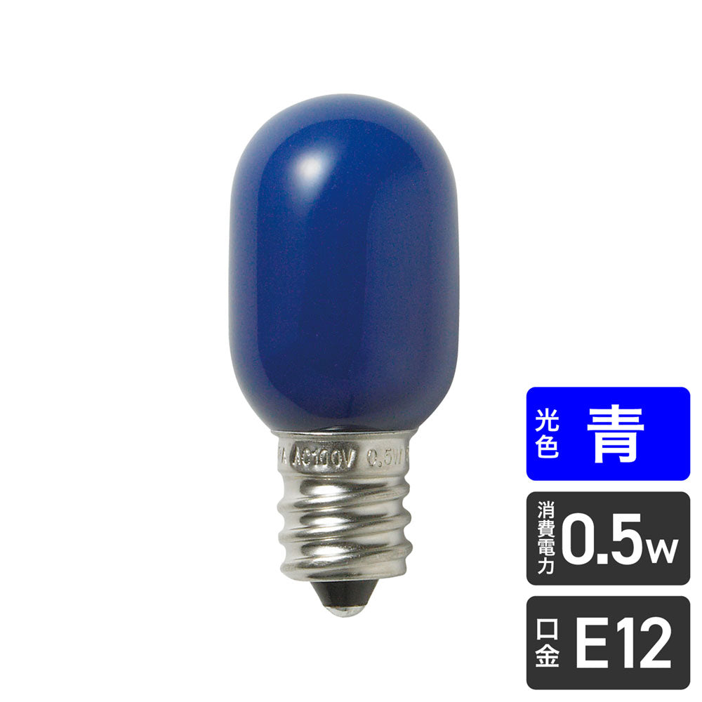 LDT1B-G-E12-G102_1685100_LED装飾電球 ナツメ球タイプ E12 青色_ELPA（エルパ・朝日電器）