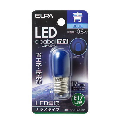 LDT1B-G-E17-G112_1685800_LED装飾電球 ナツメ球タイプ E17 青色_ELPA（エルパ・朝日電器）