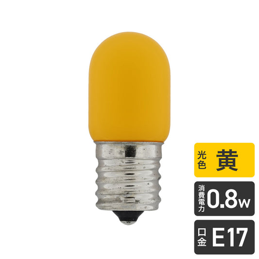 LDT1Y-G-E17-G113_1685900_LED装飾電球 ナツメ球タイプ E17 黄色_ELPA（エルパ・朝日電器）