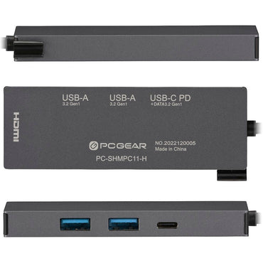 USBハブ Type-Cマルチアダプター（HDMI 1.4×1、USB3.2Gen1×2、USB Type-C×1/30cmケーブル/アルミボディ）_01-3108_PC-SHMPC11-H_OHM（オーム電機）