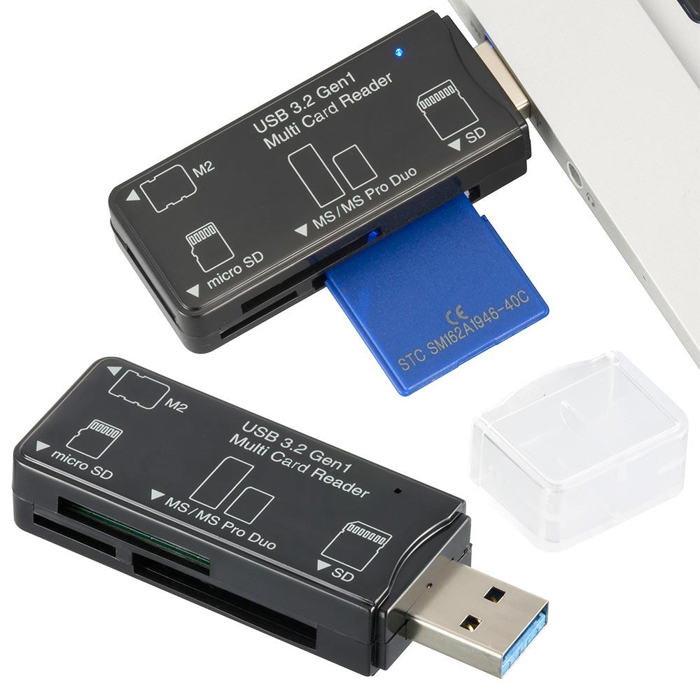 【USB Type-Aコネクタ接続】microSDカードリーダー（主要49メディア/USB3.2Gen1/ブラック）_01-3969_PC-SCRWU303ｰK_OHM（オーム電機）