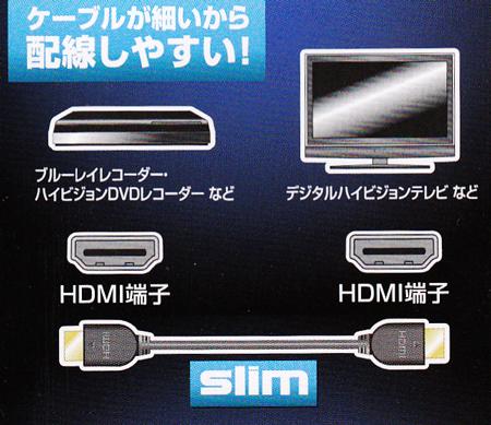 HDMIスリムケーブル（２m）_05-0297_VIS-C20SL-K_OHM オーム電機