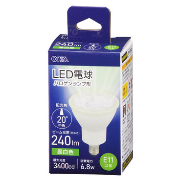 LED電球 ハロゲンランプ形 中角（6.8W/ビーム光束240lm/昼白色/E11）_06-4729_LDR7N-M-E11 5_OHM（オーム電機）