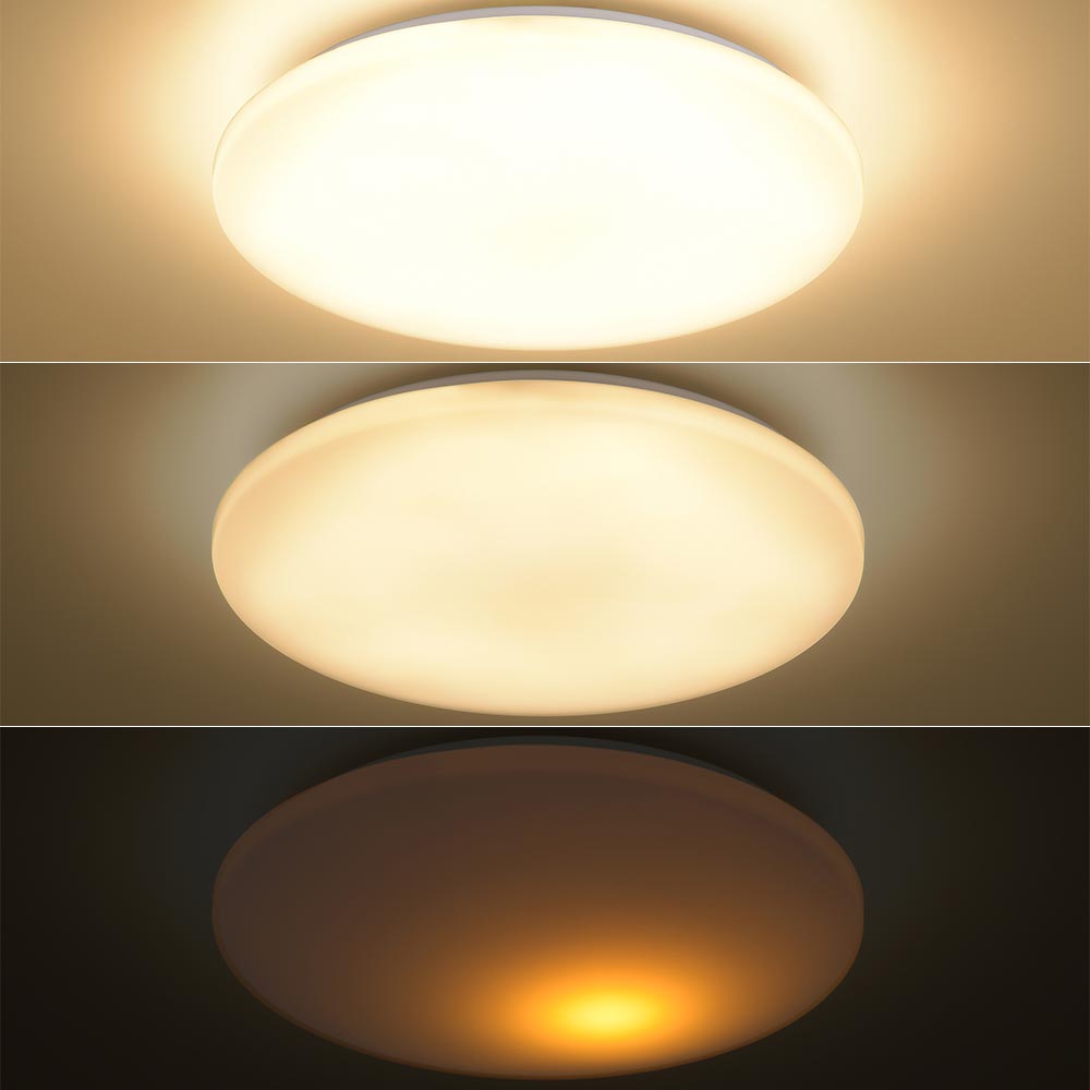 LEDシーリングライト【リモコン無し】（直径38cm/6畳用/電球色/調光3段階/最大2800lm/24.5W）_06-5057_LE-Y26S6-WL_OHM（オーム電機）