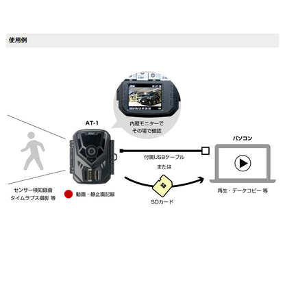 【メーカー取寄せ納期約2週間】電池式センサーカメラAT-1（単3形乾電池×4本使用）_17-7681_AT-1_Alterplus（オルタプラス）