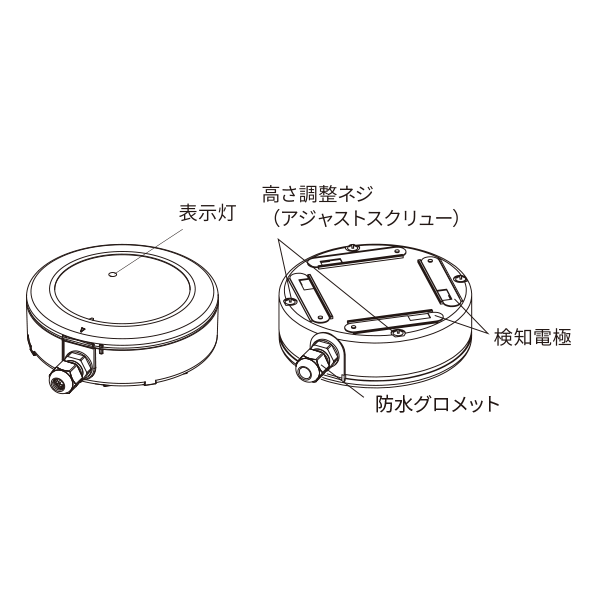 EXLF-SW1S スポット型漏水検知センサー送信機（ブザーなし・DC電源）漏水センサー 水漏れセンサー