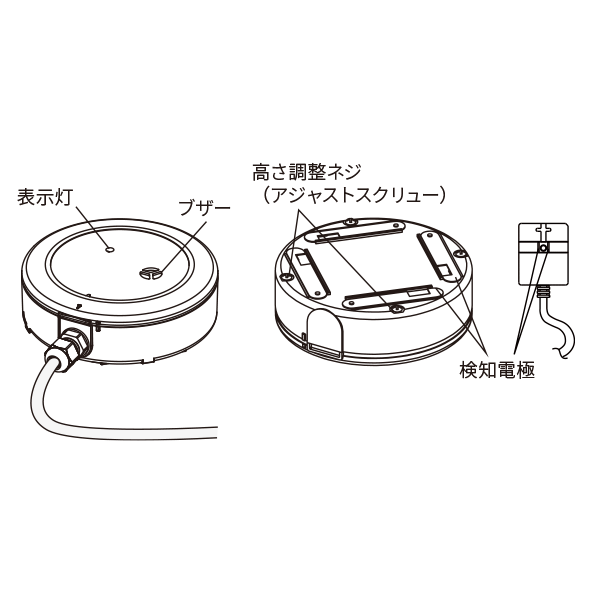 EXLF-SWB2スポット型漏水検知センサー送信機（ブザー付き・電池式）