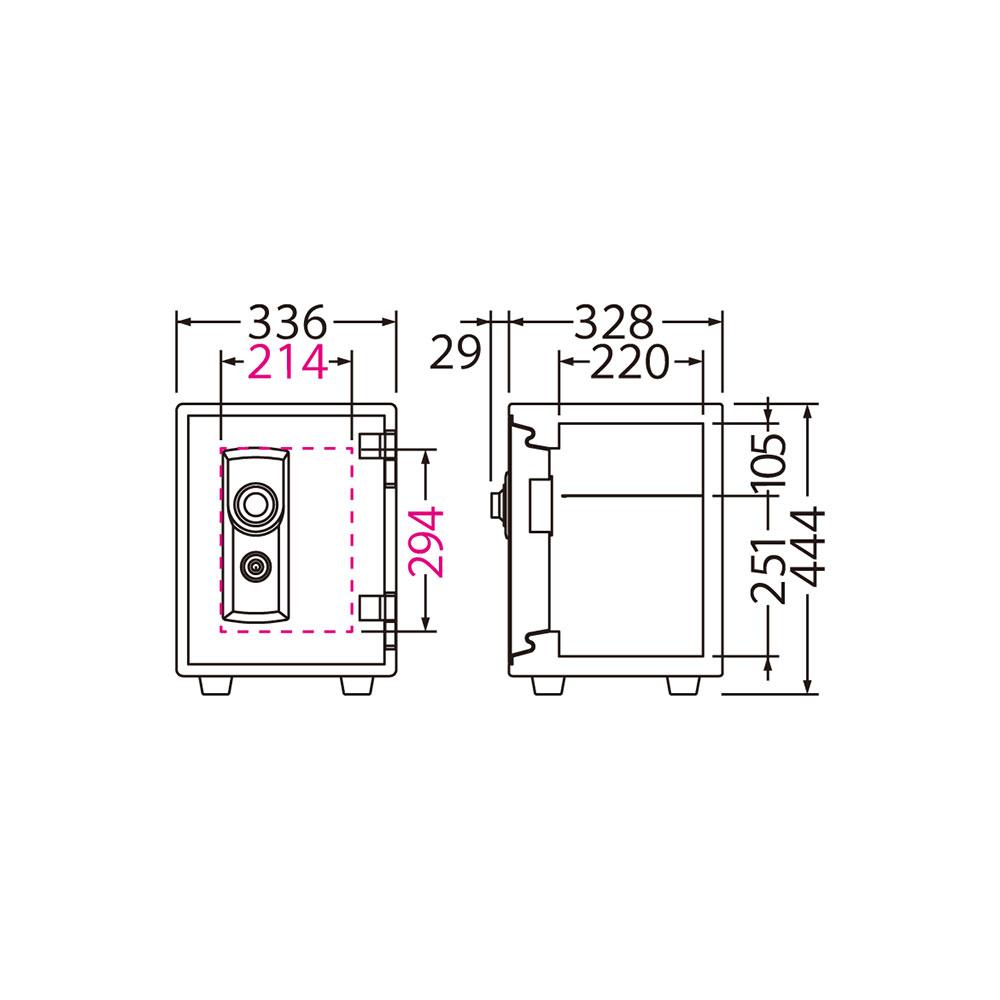 BES-8 EIKO エーコー STANDARD（スタンダード）家庭用耐火 ダイヤルタイプ 30分耐火 27kg 21.6L