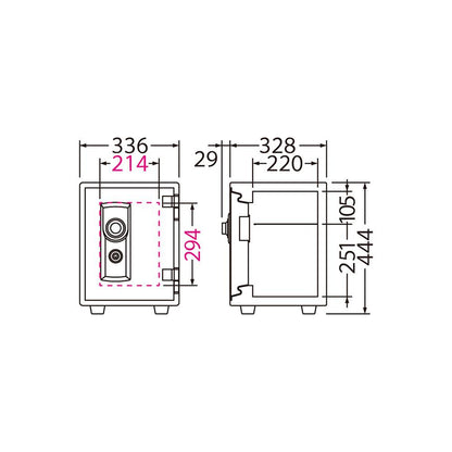 BES-8 EIKO エーコー STANDARD（スタンダード）家庭用耐火 ダイヤルタイプ 30分耐火 27kg 21.6L