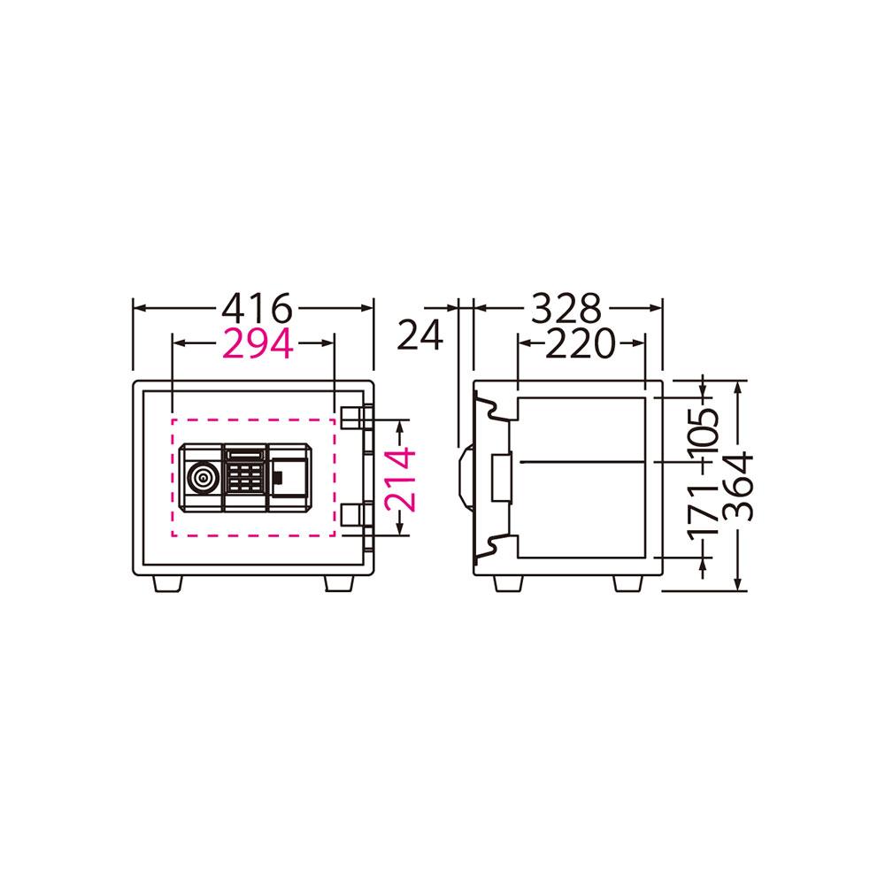 BES-9PK EIKO エーコー STANDARD（スタンダード）家庭用耐火 テンキータイプ 30分耐火 27kg 21.6L