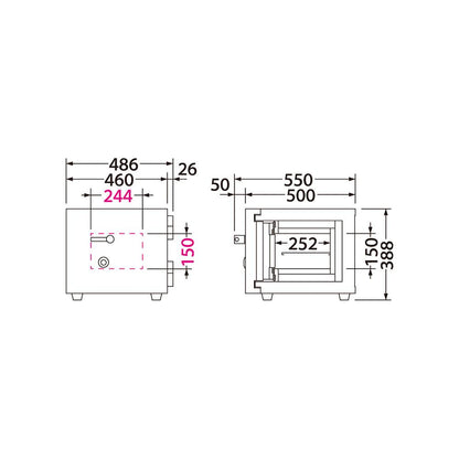 DX-101 EIKO エーコー 磁気メディア用耐火金庫  1時間耐火 86kg 9.4L