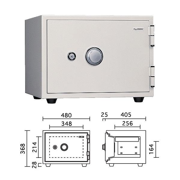 KS-20SD-W_キングスーパーダイヤル耐火金庫 オフホワイト 20L  50kg_【送料・設置料見積要】【代引不可】【メーカー直送】_KingCrown（日本アイ・エス・ケイ）