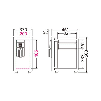 ONS-E EIKO エーコー MEISTER（マイスター）家庭用耐火金庫 テンキータイプ 1時間耐火 67kg 37L